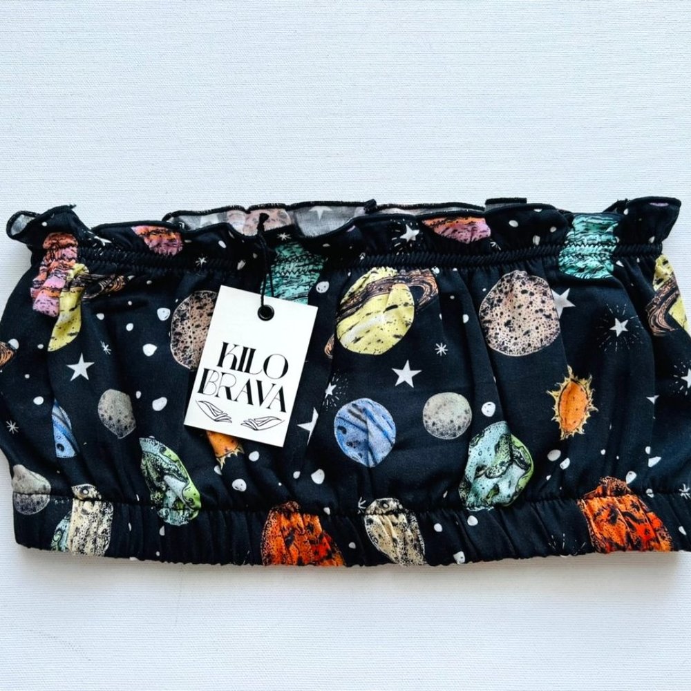 Kilo Brava Solar Planets Print Bandeau Bra ( S )